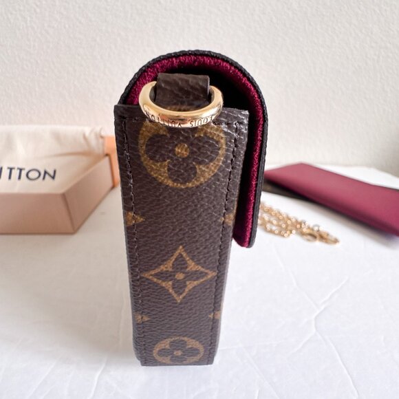Louis Vuitton Felicie Pochette Monogram Canvas Fuchsia Microfiber - Picture 13 of 16